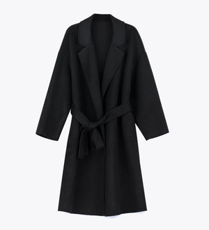black wool coat