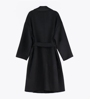 black wool coat