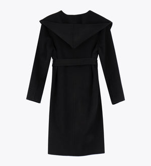 hooded wool coat