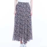 Siero Wear, Chiffon flower pattern pleats Skirt, women clothes