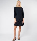 LEEZ Women Mid-thigh Length Wool Dress - Dark Grey