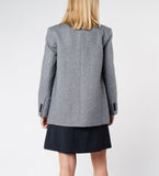 LEEZ Women Wool Blend Blazer - Grey