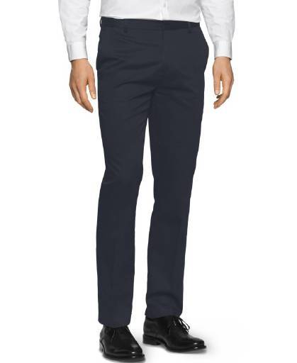 Calvin Klein, Calvin Klein Men's Slim Fit Refined Twill Pant Office Navy,