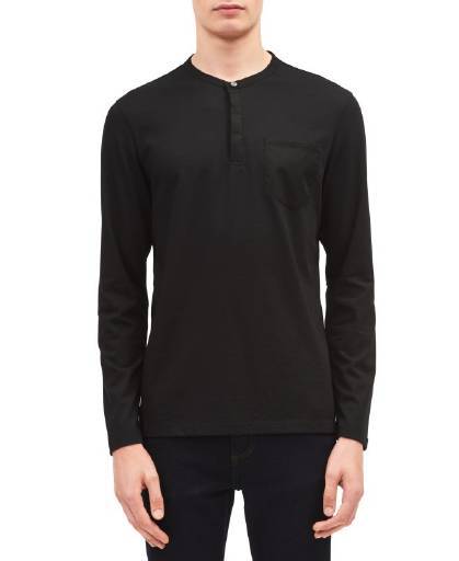 Calvin Klein, Calvin Klein Classic Fit Solid Pocket Henley Black Combo,