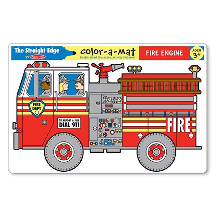 Fire Engine Color-A-Mat Fire Engine Color-A-Mat