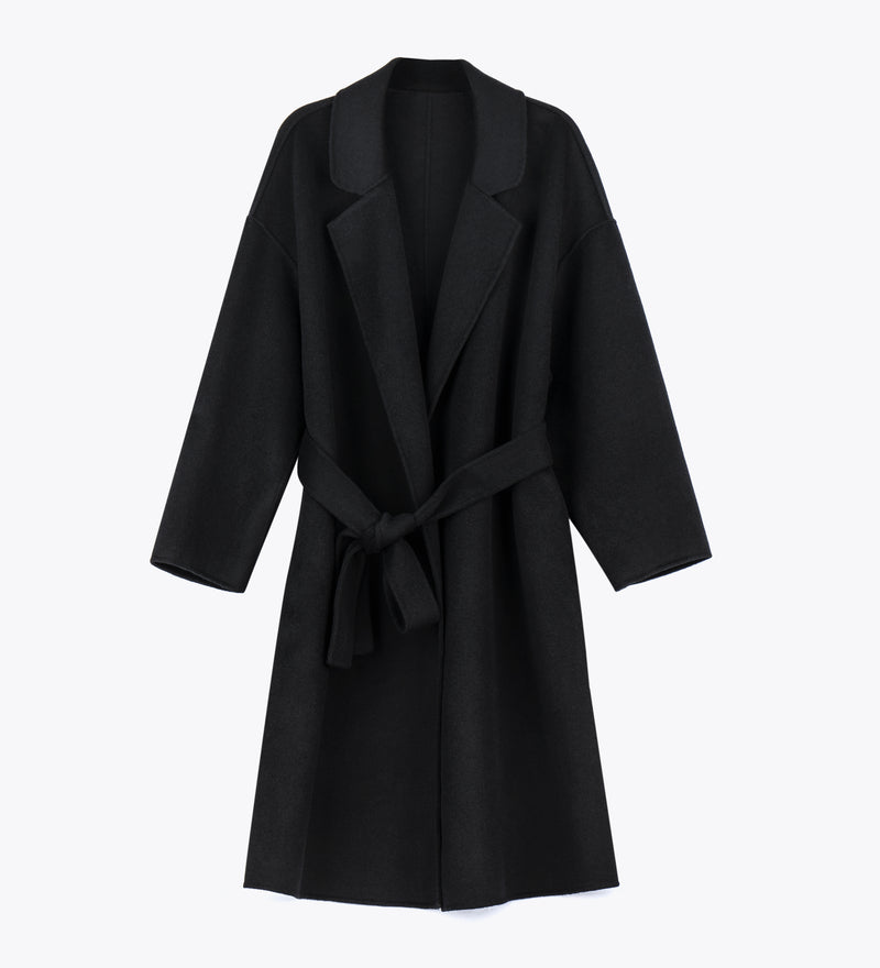 black wool coat