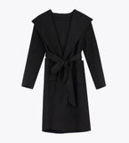 hooded wool coat