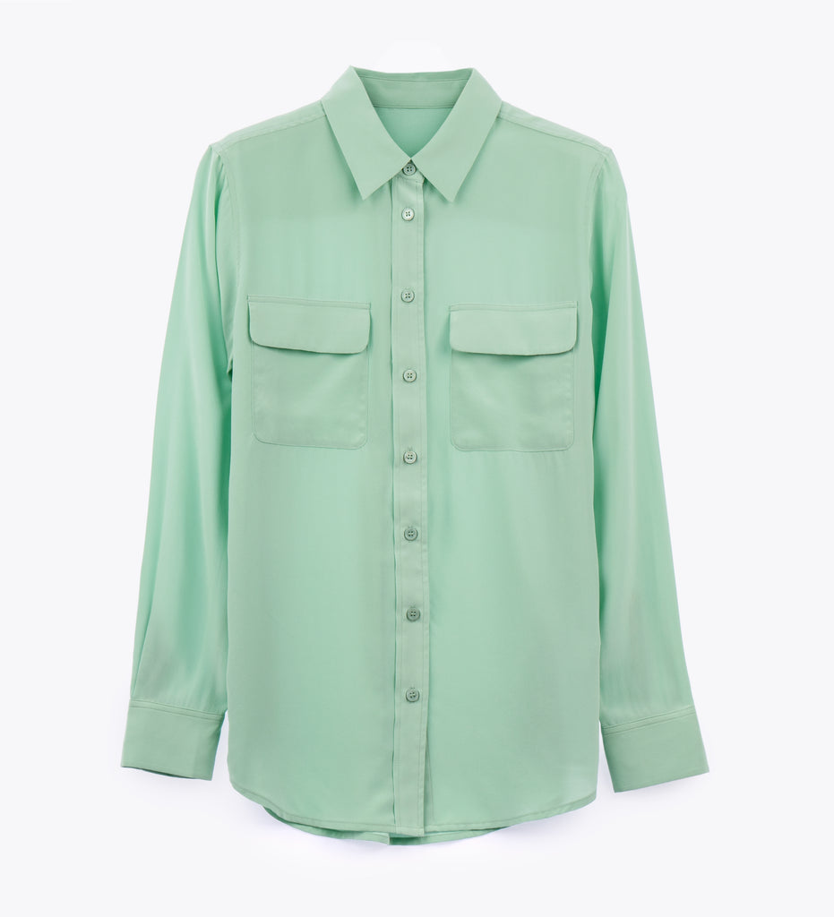 mint green dress shirt women's Avrnliq Womens Mint Green Casual Shirt Short Sleeve Button Down, Relaxed Fit Top with Ruffle Hem Wrinkle Resistant Everyday Blouse,Size M