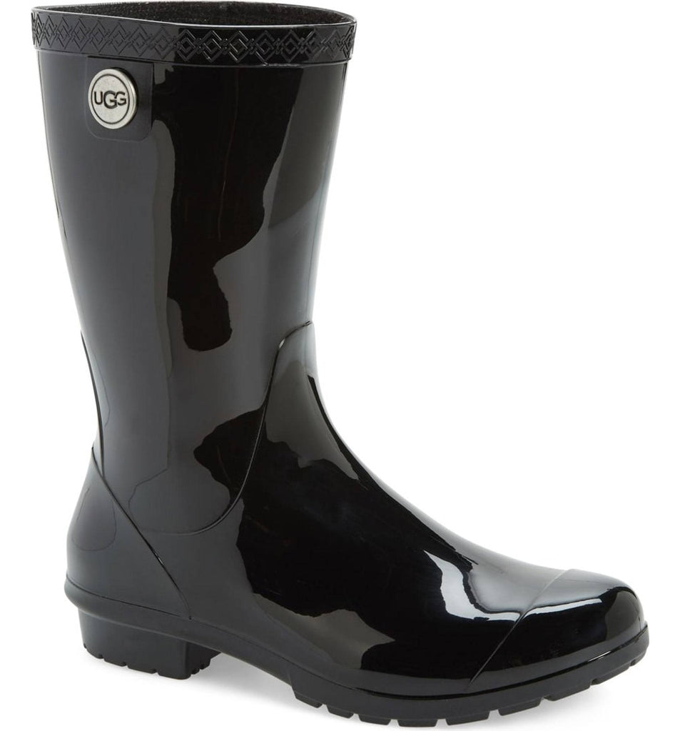 Women's UGG Sienna Mid Calf Rain Boots 1014452 - Black